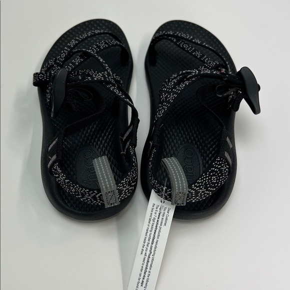 Chaco ZX/1 EcoTread Sandals Kids 1 Unisex Black White Hiking